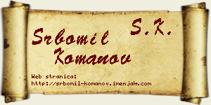 Srbomil Komanov vizit kartica